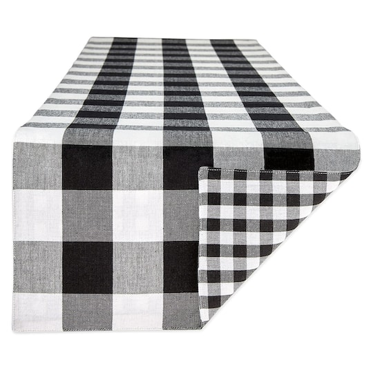 DII® 108" Reversible Gingham & Buffalo Check Table Runner